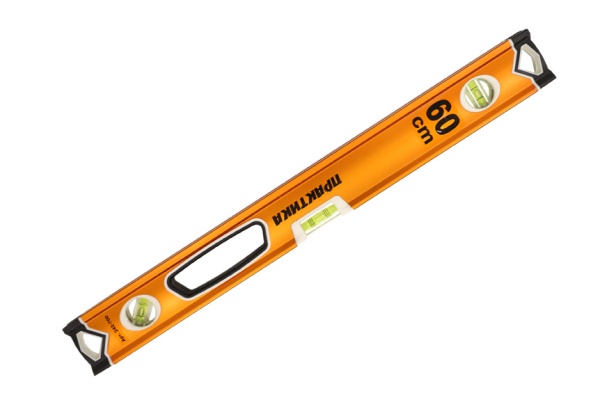 Уровень строительный 242-700  600 мм, серия Эксперт,  профиль 28*66 мм ПРАКТИКА